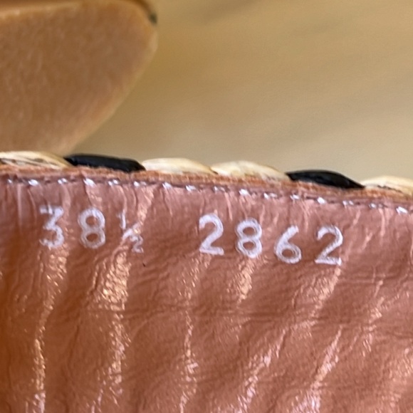 Robert Clergerie Rafia Double Band Platform Slides - Picture 9 of 13